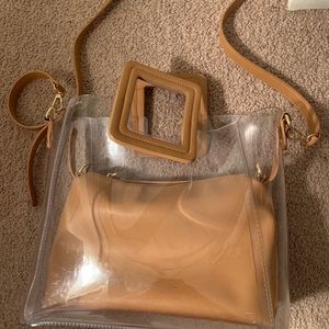 Clear purse with strap and insert
